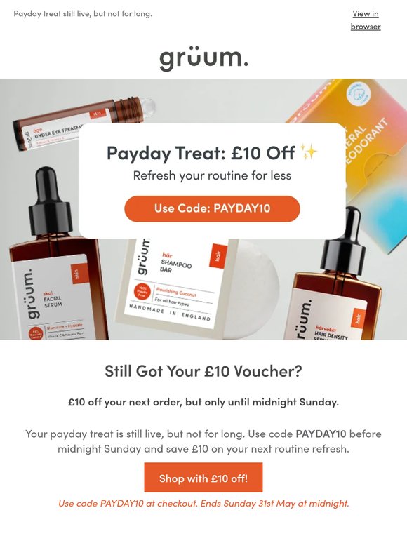 £10 Off Your Weekend Shop ✨