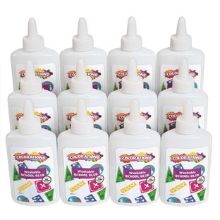 Image of Colorations® Washable School Glue, 4oz. - Set of 12