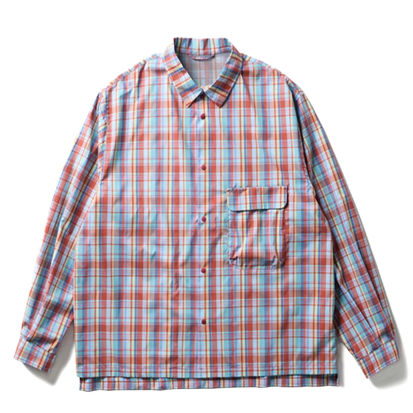 Image of Snow Peak Fade Check Breezy Shirt Red