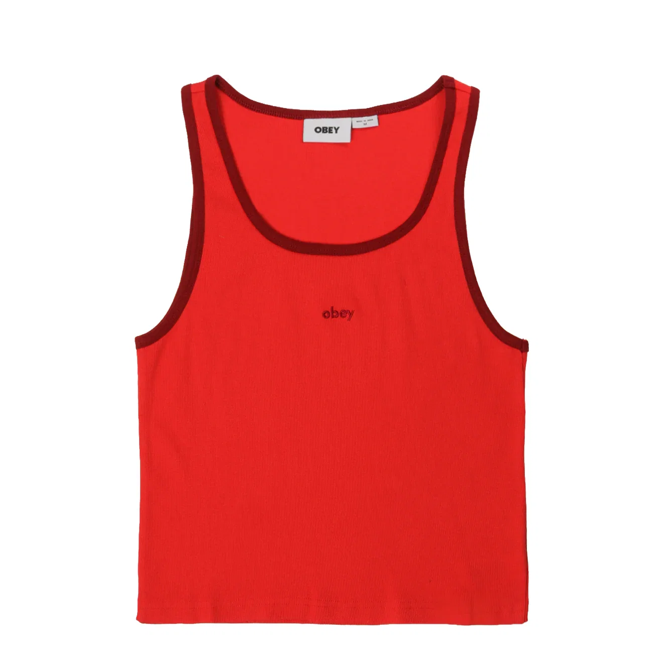 Image of Obey Womens Loren Rib Tank Red