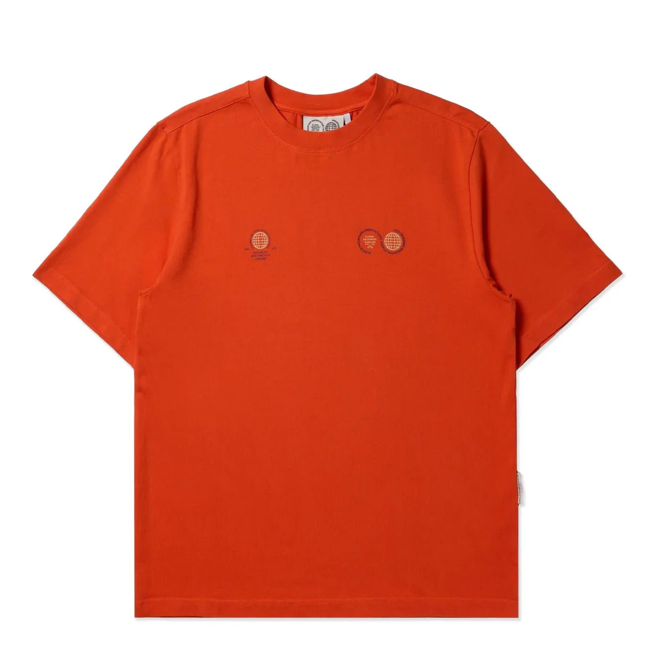 Image of Purple Mountain Observatory Globe SS Tee Orange
