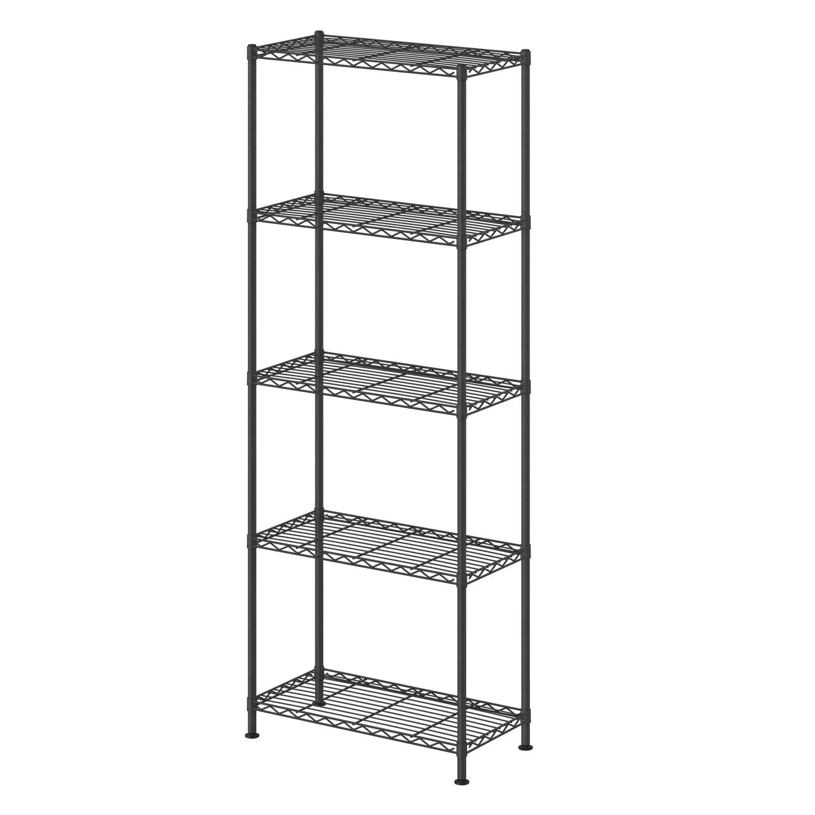 Image of Standregal Metall, verstellbare Ablagen, Aufbewahrungsregal 5 Ebenen für Garage