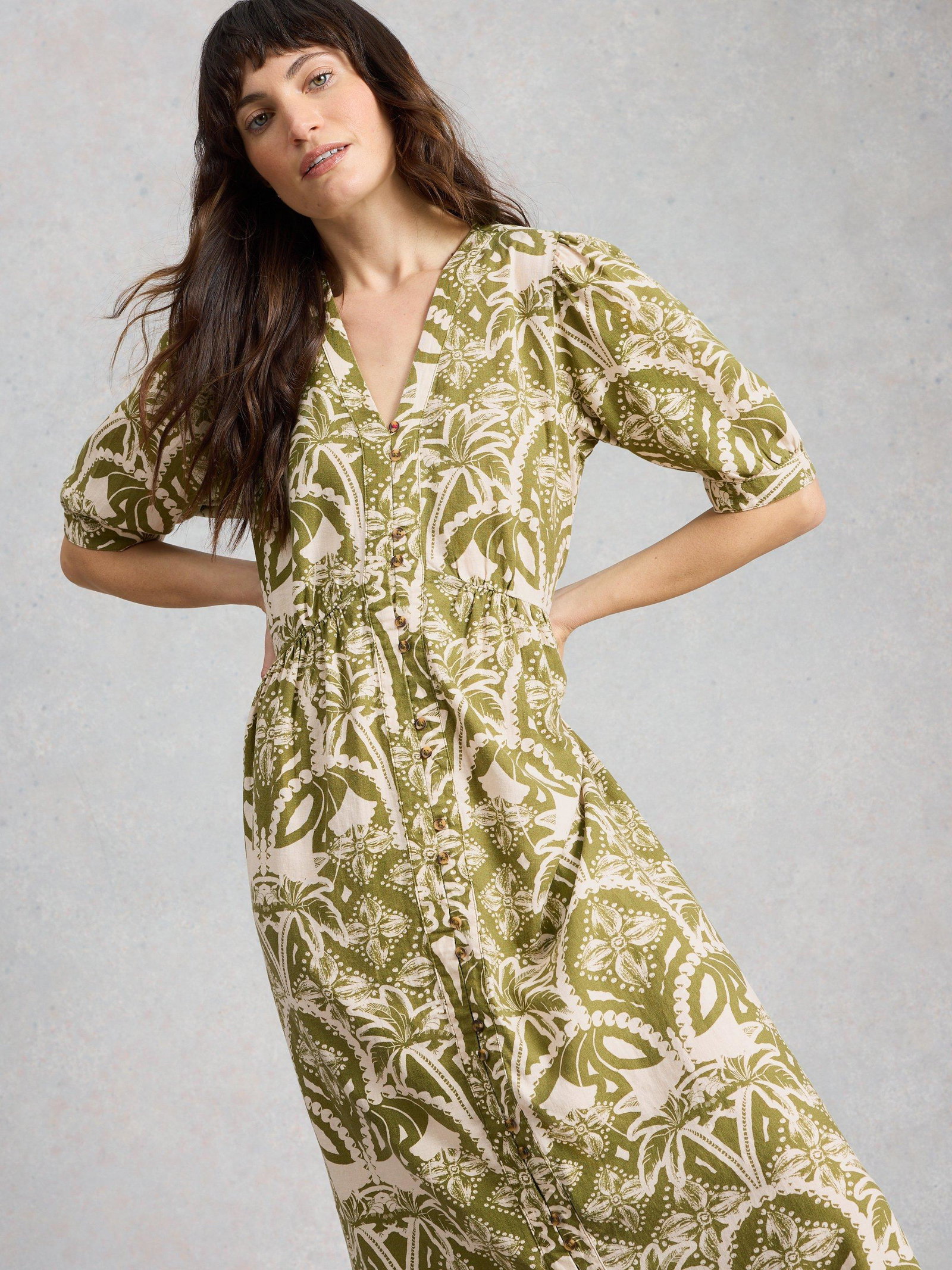 Shop Fern Linen Blend Dress