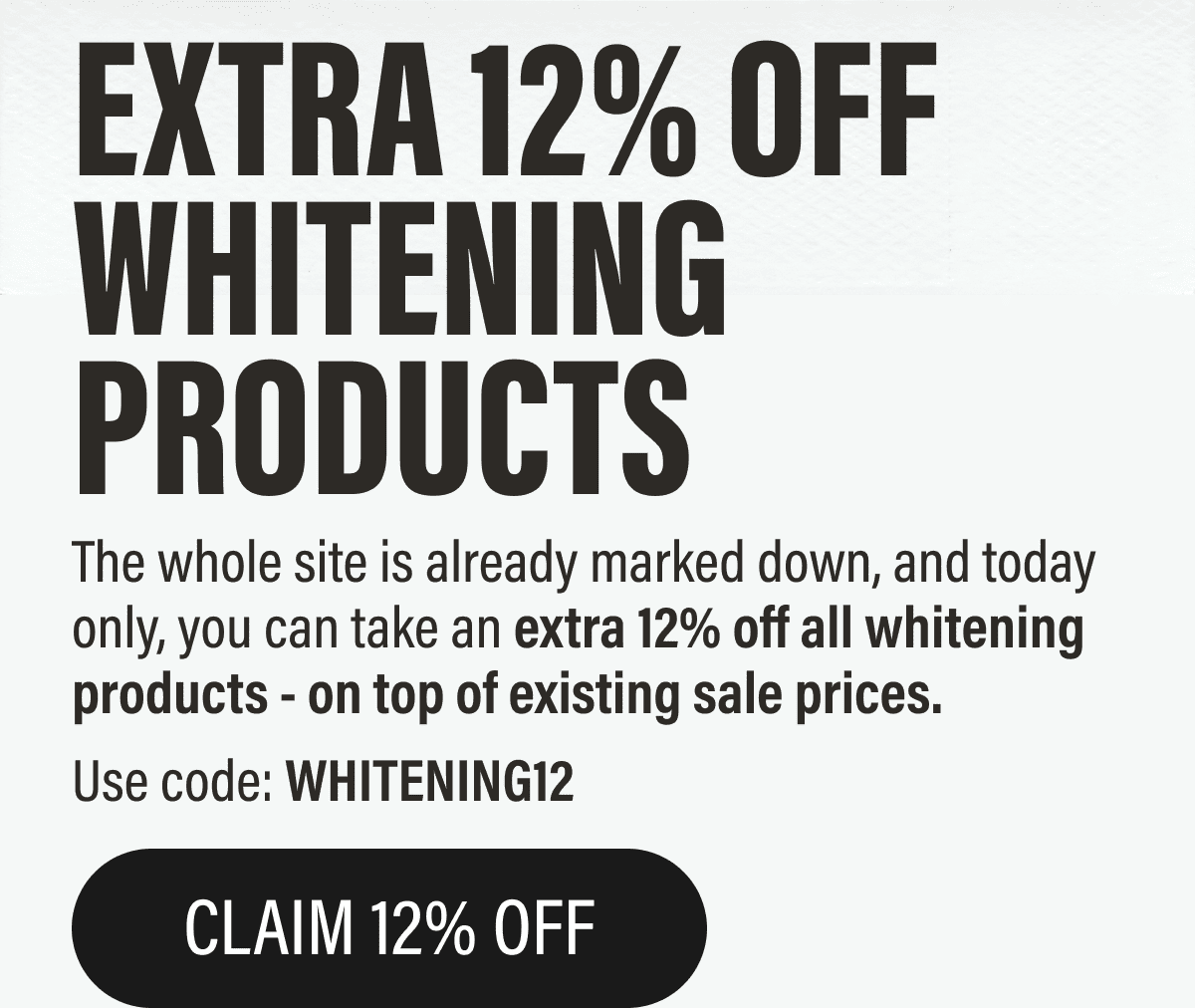 EXTRA 12% OFF WHITENING PRODUCTS