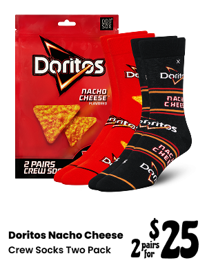 Doritos Nacho Cheese Crew Socks 2 Pack