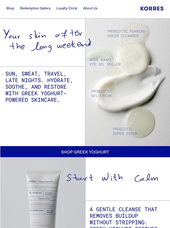Long weekend. Skin reset.