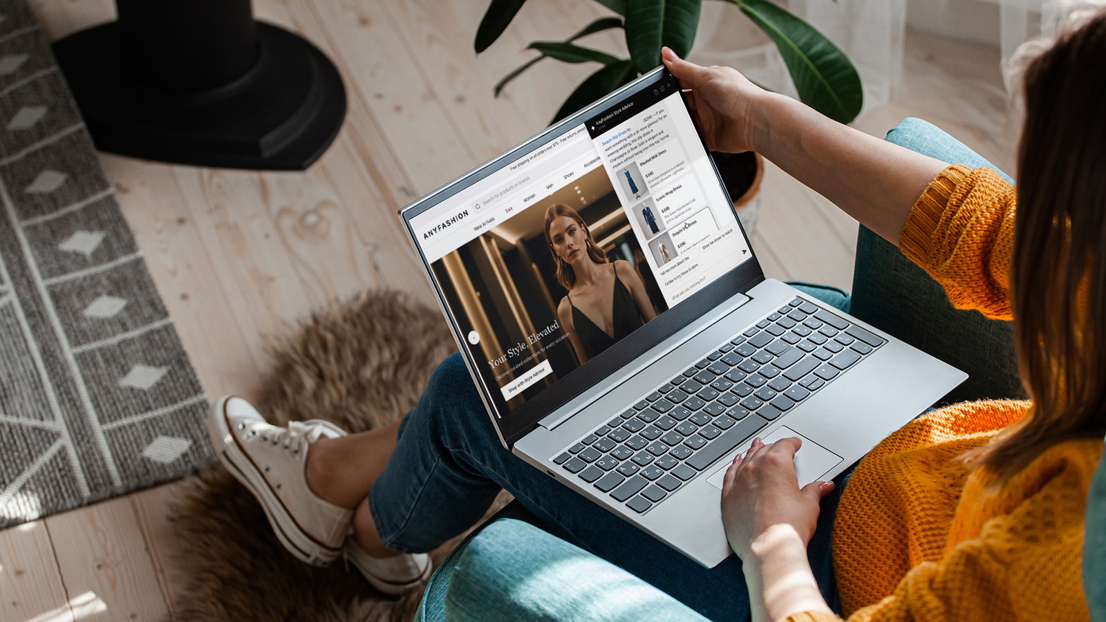 The Agentic Shopping Assistant on a retailer's website. 