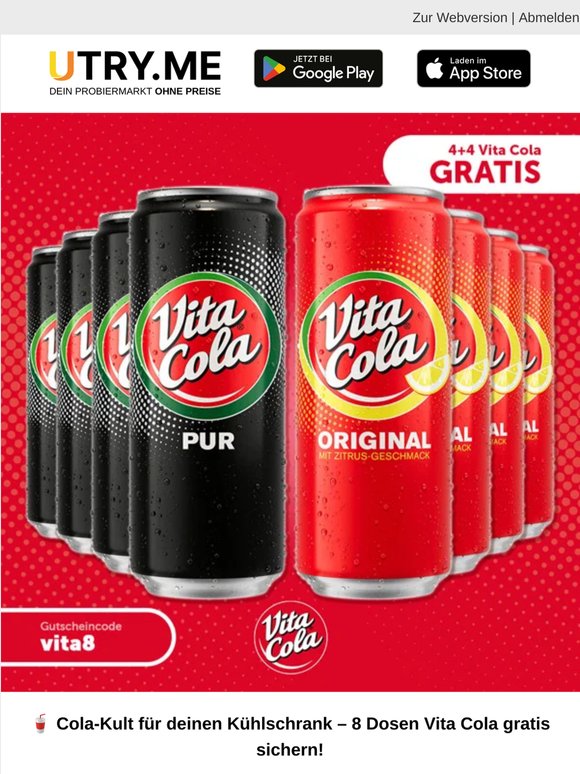 Sommer-Deal: 8 Vita Cola aufs Haus ☀️🥤