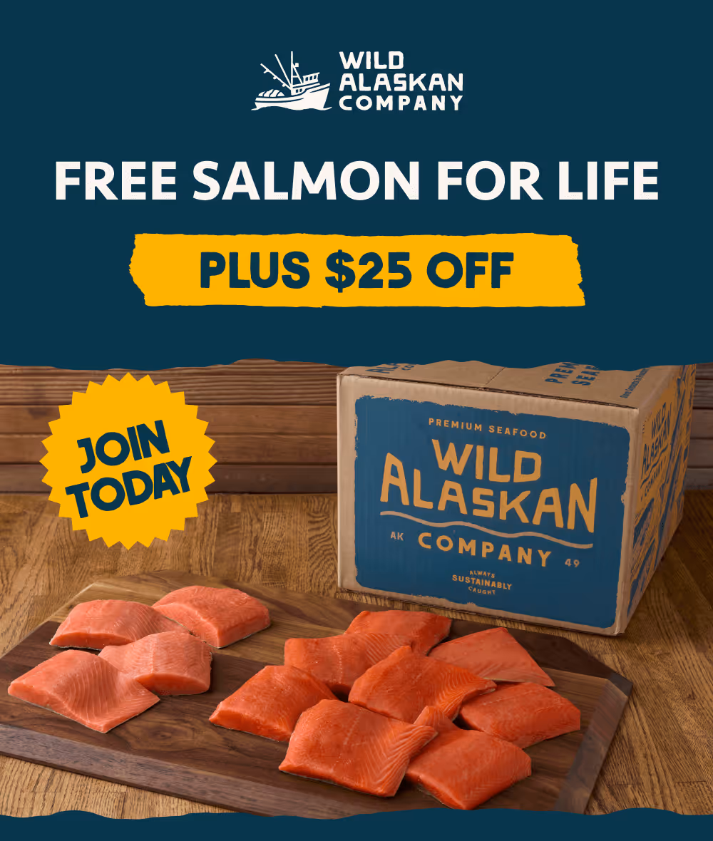 Free Salmon for Life PLUS $25 Off Your First Box