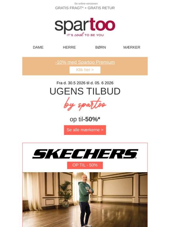 ✨Få et nyt look! Op til 50 % på Superga, Casual Attitude, Skechers, Guess, gratis fragt til posthuset