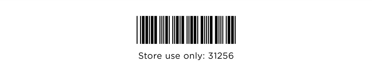 Store Use Only: 31256