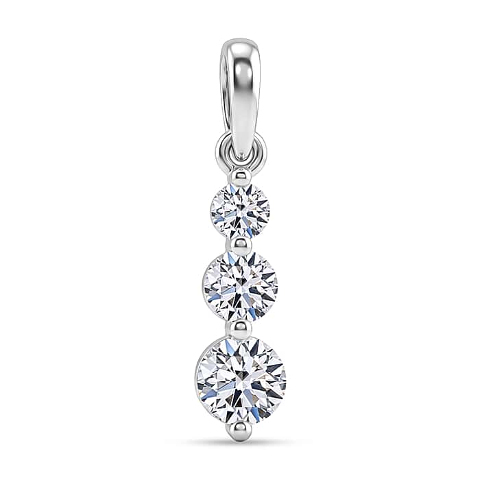 Lab Grown Diamond Trilogy Drop Pendant 