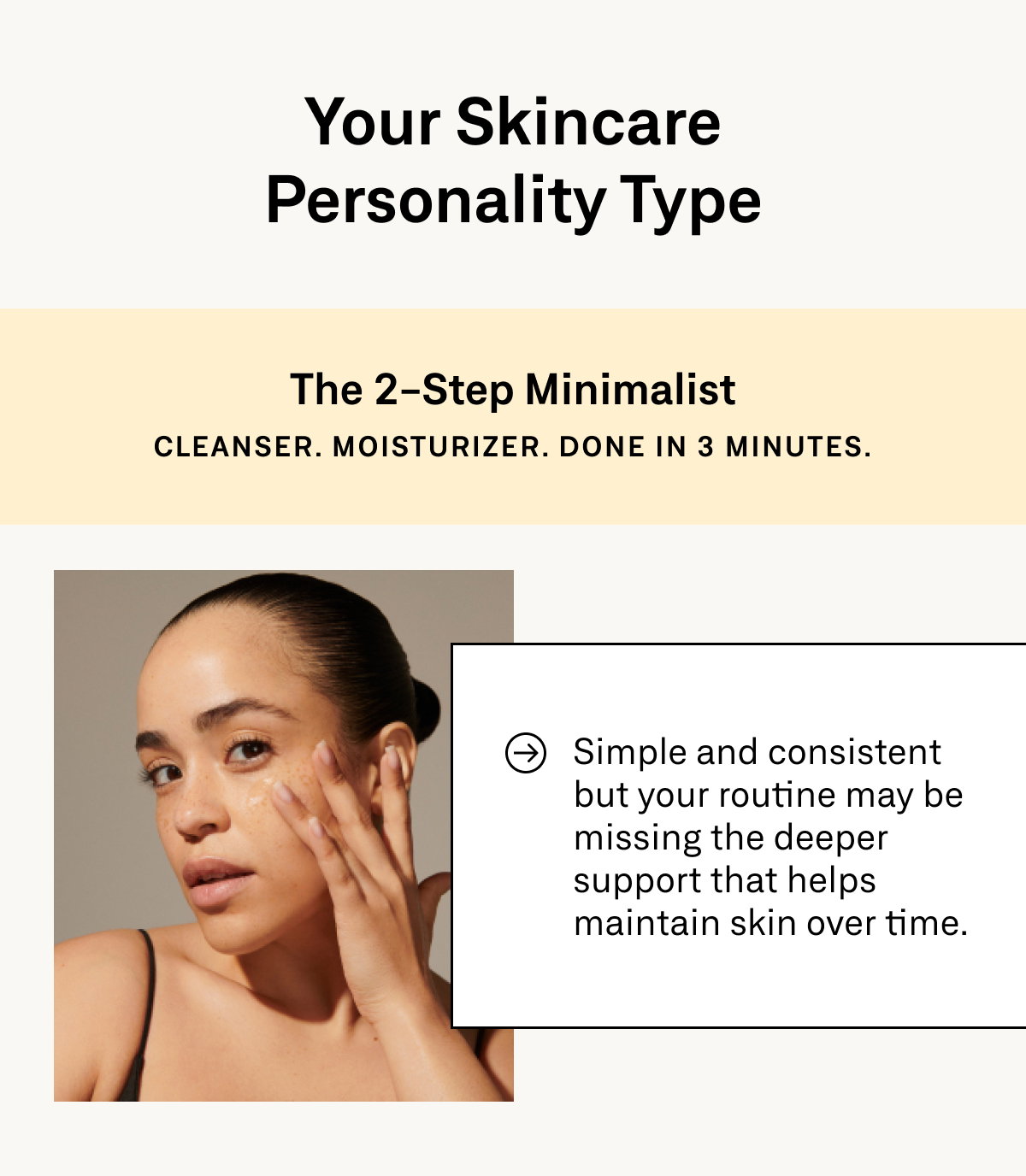 Breakdown of four skincare routine types from minimalist to maximalist, highlighting differences in consistency and results. 