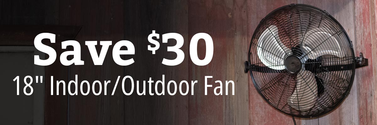 Save $30 on 18 Inch Indoor/Outdoor Fan