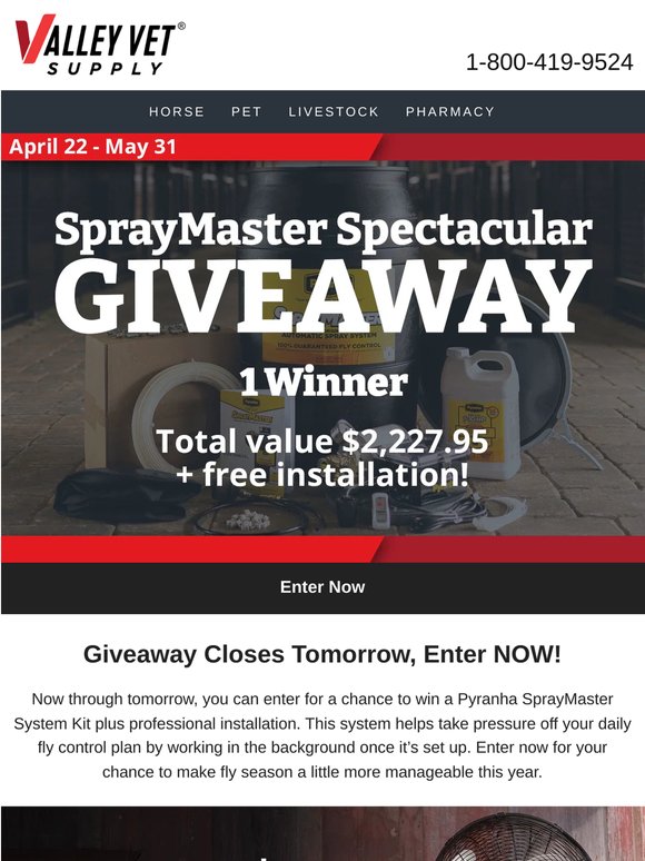 Ends Tomorrow - Enter Now!