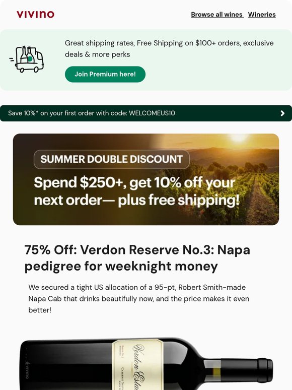 Today: 75% Off A Napa Favorite—Verdon Estate!