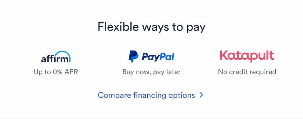 Flexible ways to pay