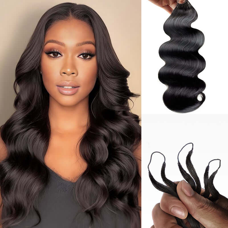 CLEARANCE SALE| Body Wave Feather Crochet Braid Human Hair Extensions