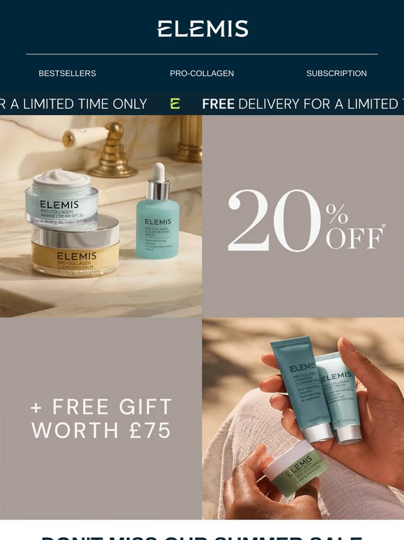 Ending soon: 20% off & a complimentary gift 💫