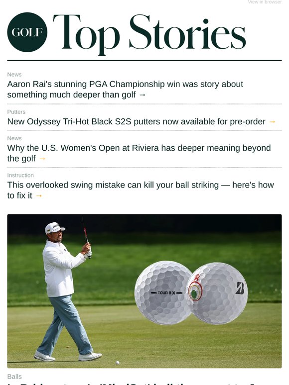 The ball behind Day's low scores