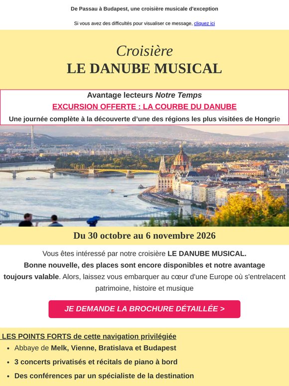Toujours envie d’embarquer sur le Danube ? [avec Rivages du Monde]