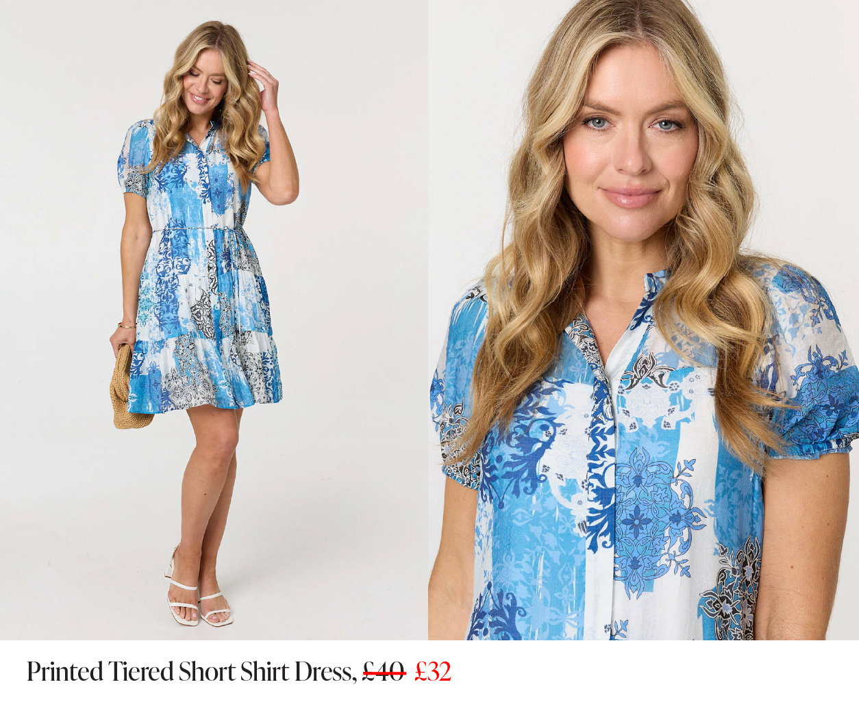 Printed Tiered Short Shirt Dress | Shop Now