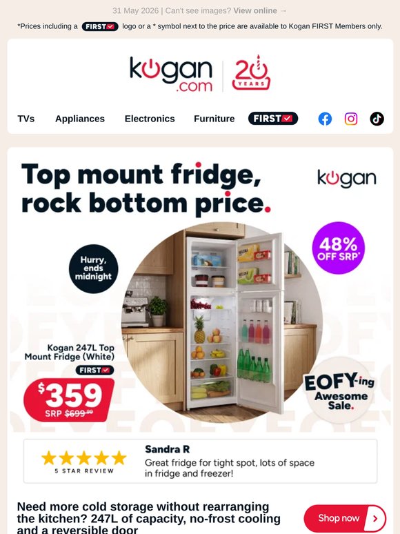 Up to 55% OFF awesome home appliance deals in our EOFY Sale!