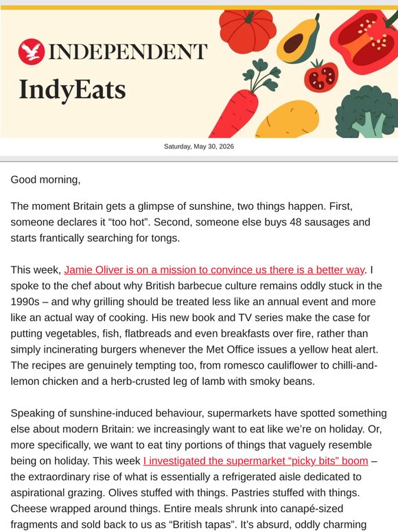 Jamie Oliver’s BBQ rules for summer