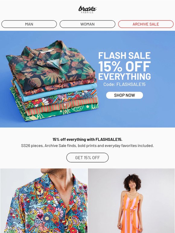 😮FLASH SALE! 15% Off