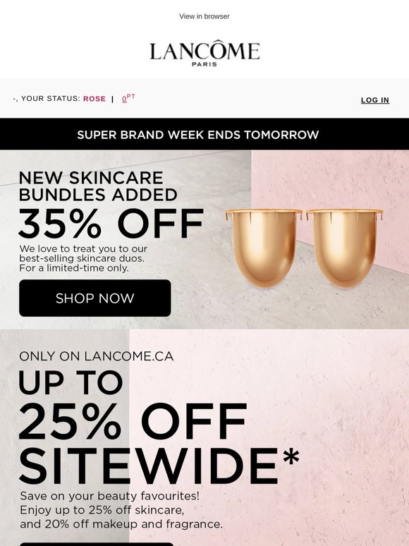 ENDS TOMORROW: Up to 25% OFF Sitewide