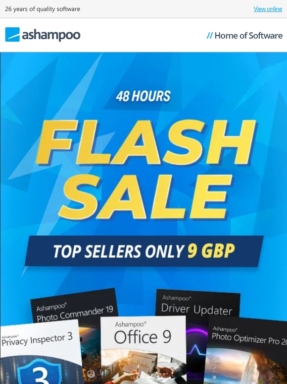 48-hour flash sale - Top sellers only £9