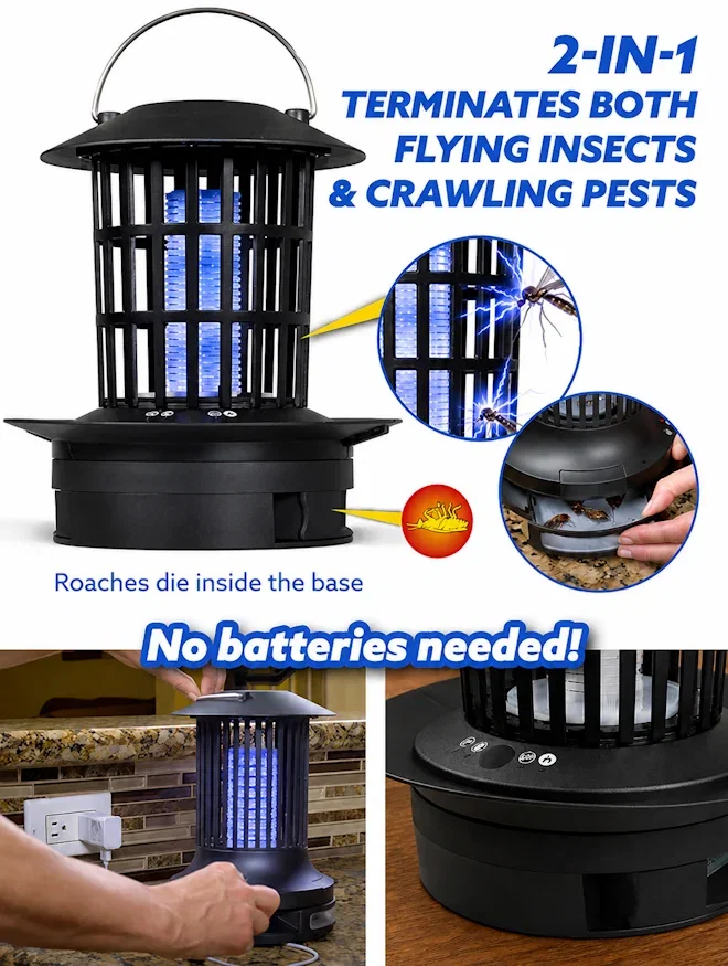 The portable 2 in 1 that kills both flying and crawling pests