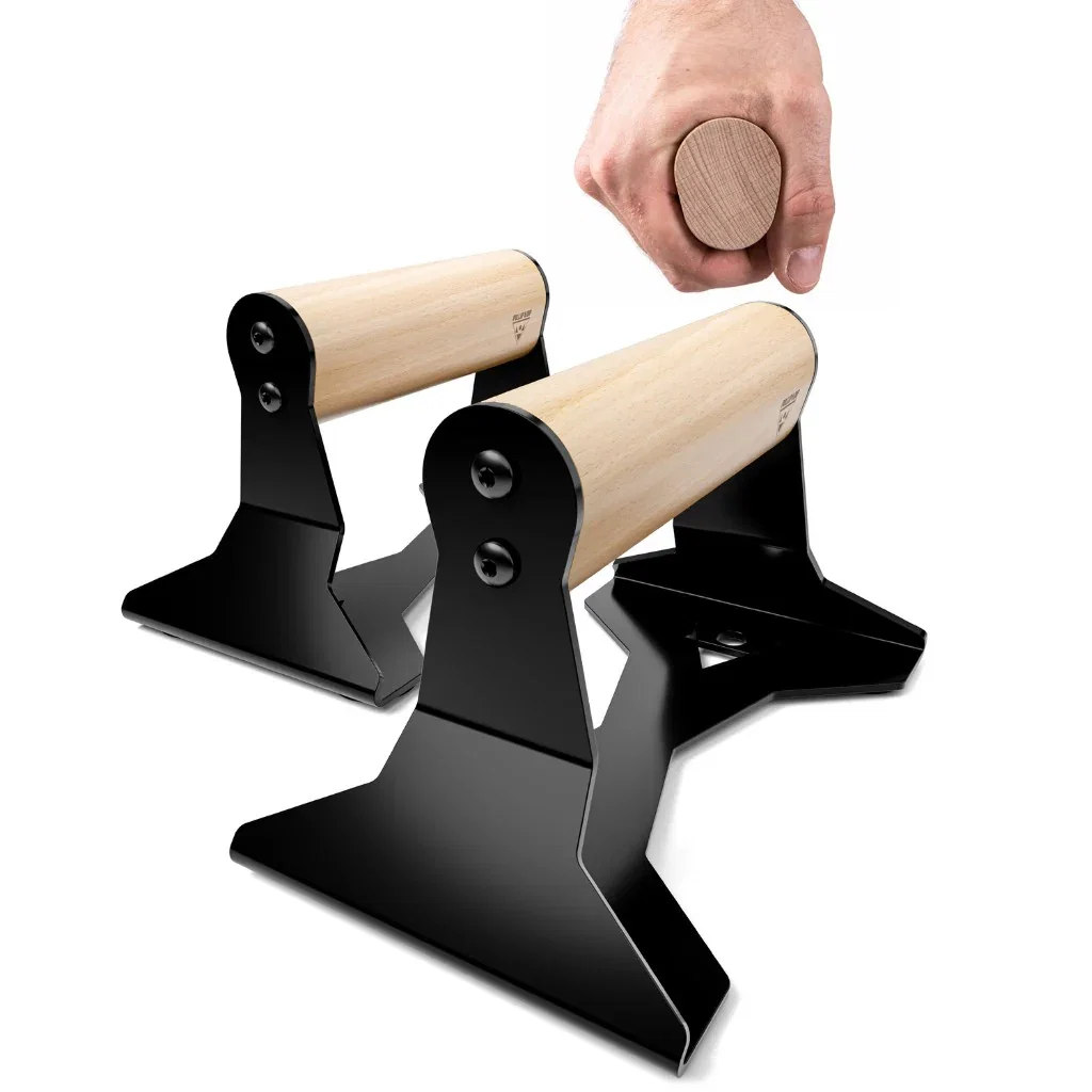 Image of Push-Up Bars With Wooden Handle