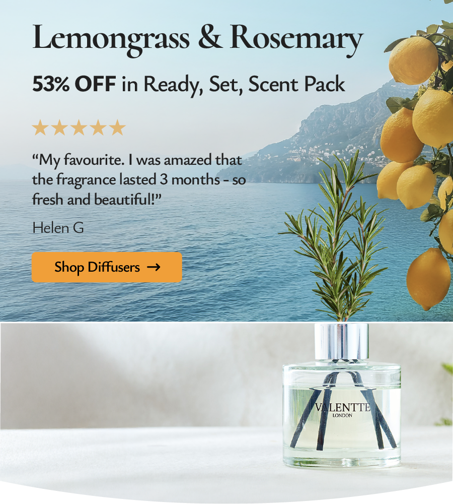 Our best-selling Lemongrass and Rosemary now available in Ready, Set, Scent pack - 53% off!