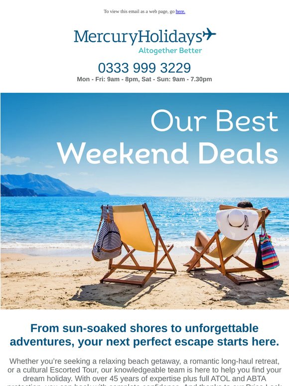 Weekend Deals You Don't Want to Miss! ☀️🏖️✈️
