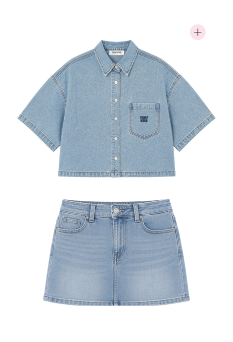 Denim logo set