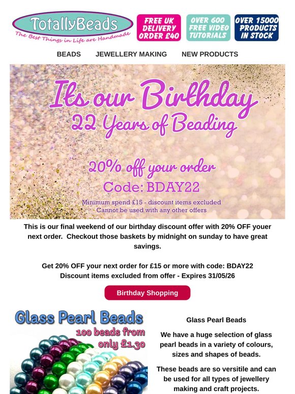 Birthday Discount 20% Ends Sunday + Wire Ring Tutorial