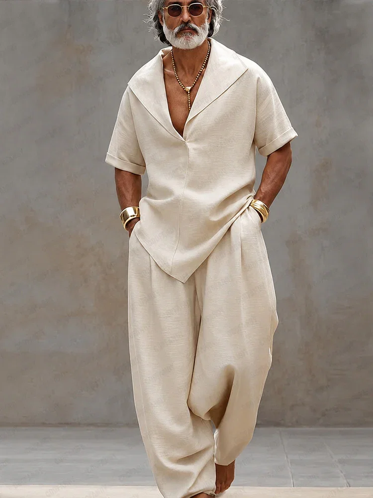 Image of Casual Minimalist Loose Fit Matching Set
