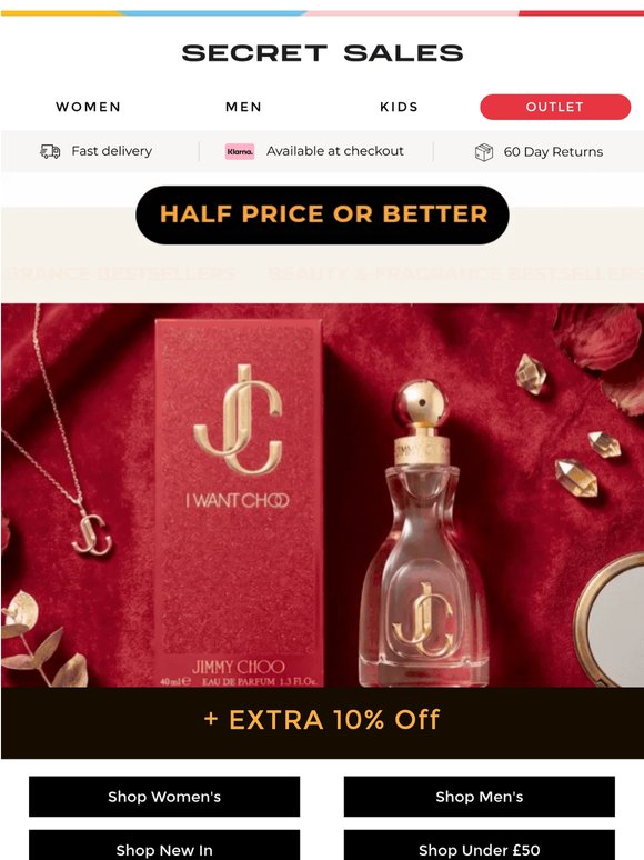 Beauty & Fragrance Bestsellers + Extra 10% Off