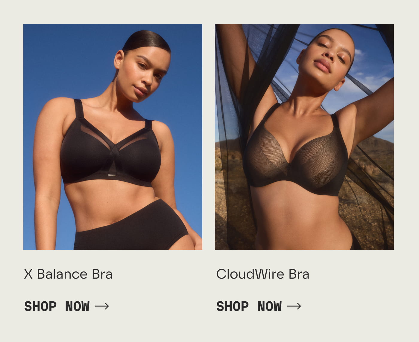 X Balance Bra | SHOP NOW | CloudWire Bra | SHOP NOW