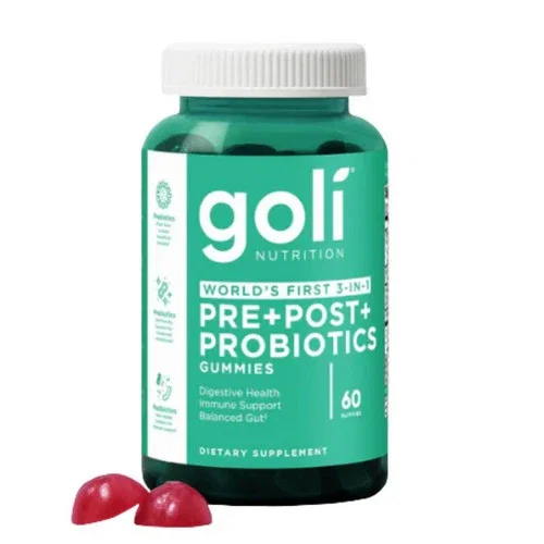 Goli Nutrition, Pre Post Probiotics Zero Sugar, 60 Count