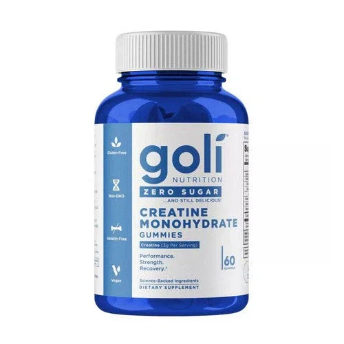 Goli Nutrition, Creatine Monohydrate Zero Sugar, 60 Count