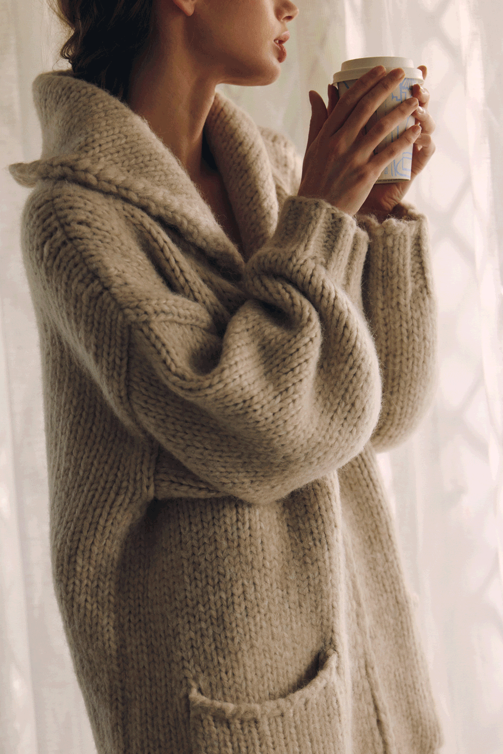 Beatrix Hand Knit Cardigan - Highlight