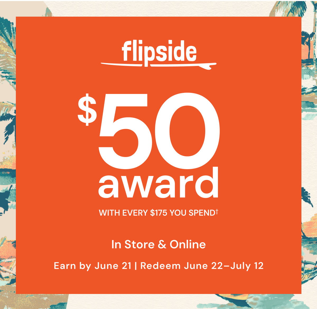 $50 award with every $175 you spend