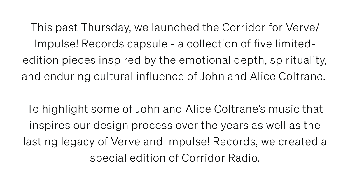 Corridor for Verve/Impulse! Records | [SHOP NOW]