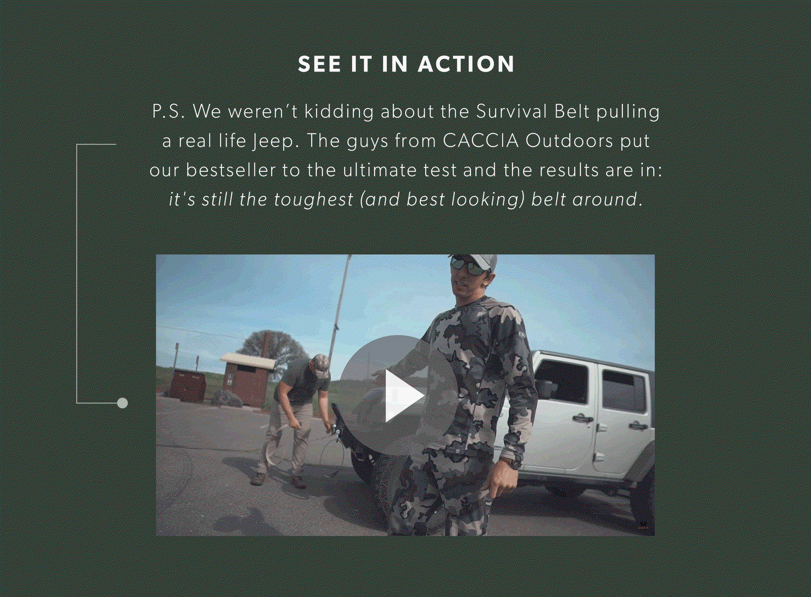 Survival Belt Pulls A Jeep!