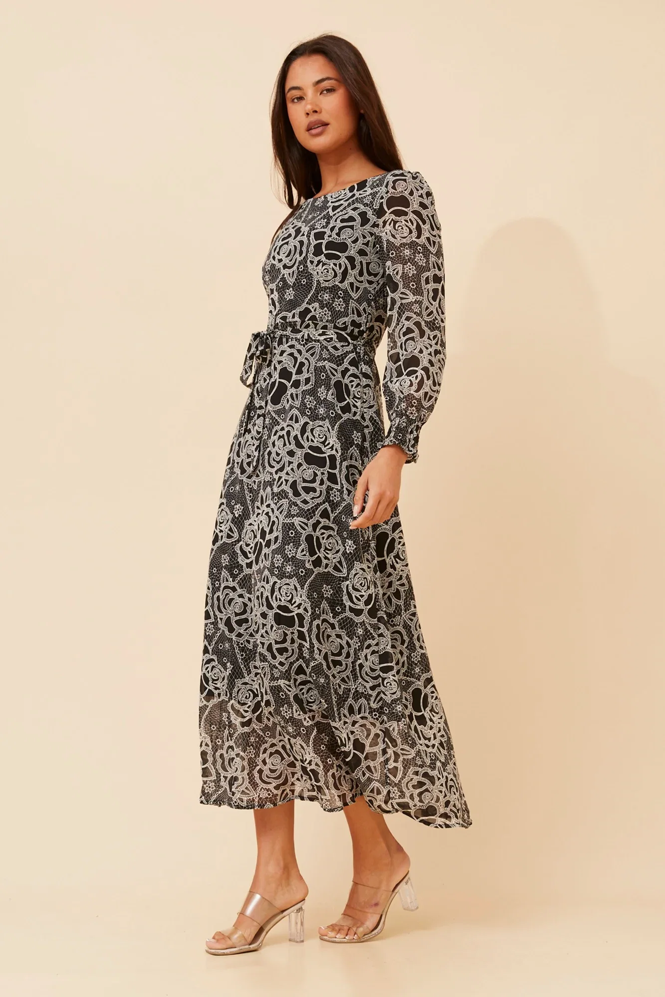 Image of PRISCILLA FLORAL PRINT MAXI DRESS