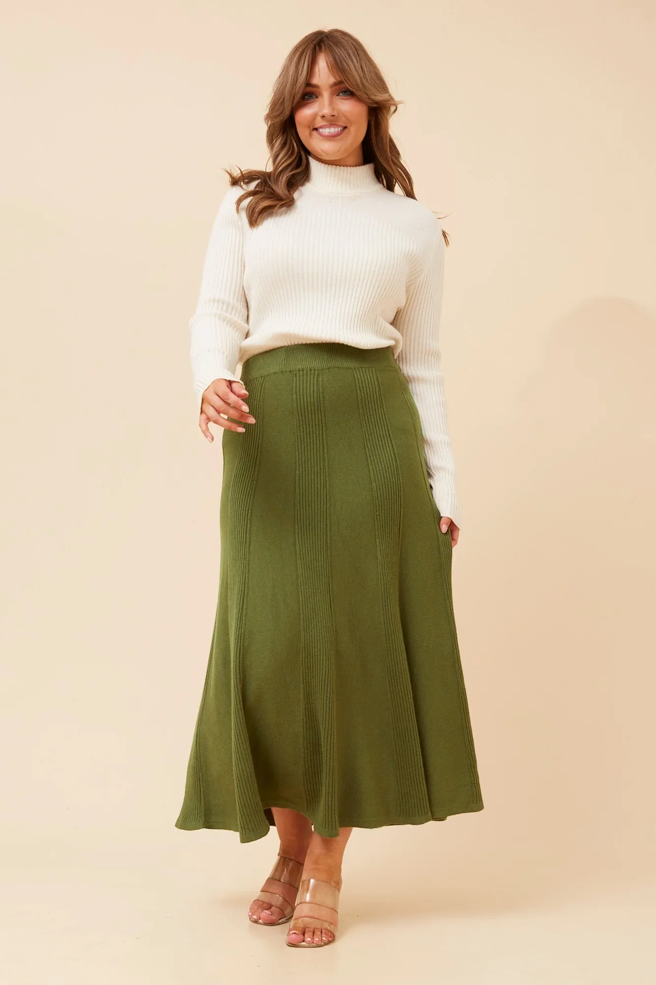 Image of ZUKI SOLID KNIT MAXI SKIRT