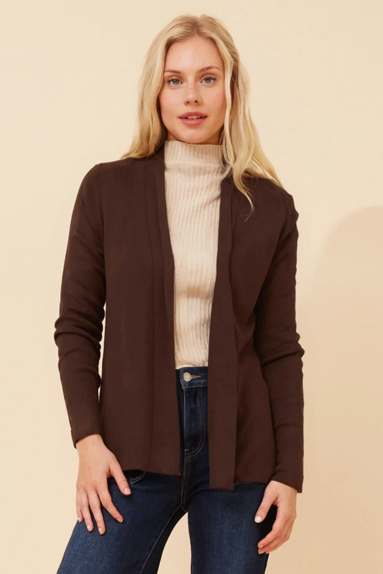 Image of LARITA SOLID KNIT CARDIGAN