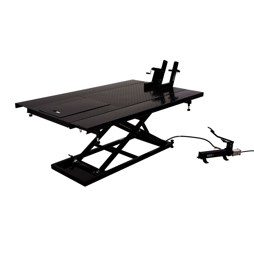 Image of Black Widow Extra-Wide Motorcycle/ATV Lift Table, Pneumatic or Hydraulic - 1,500 lb. Capacity
